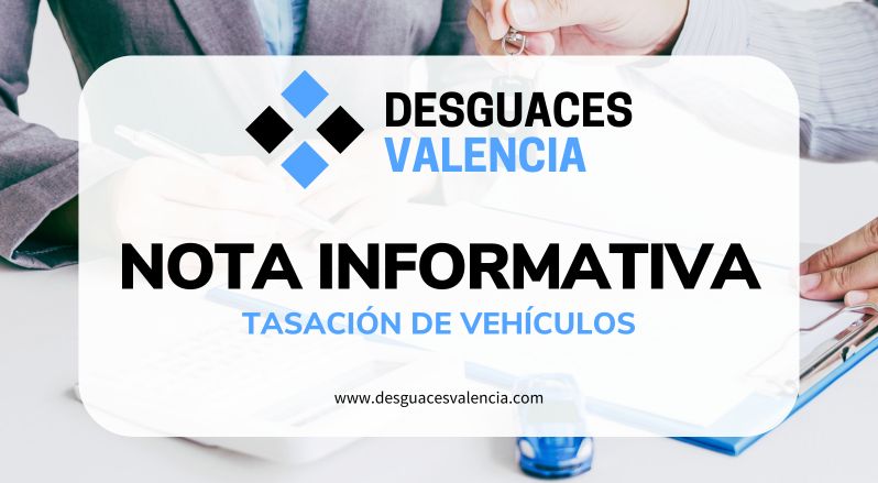 Nota informativa tasación de vehículos 